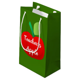 Sac cadeau de pomme pour l'enseignant