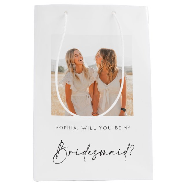 Sac cadeau de proposition de la ménagère Bridesmai (Devant)