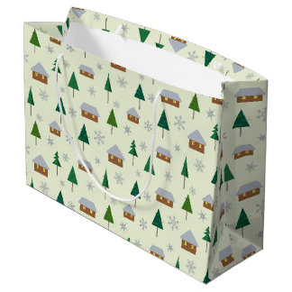 Sac cadeau de Snowflakes et sapins