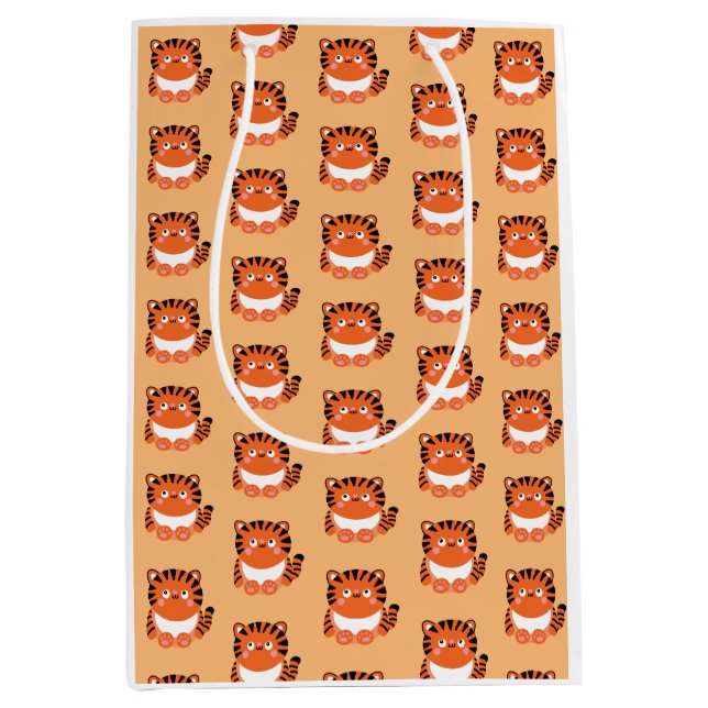 Sac cadeau de tigre de style kawaii (Devant)