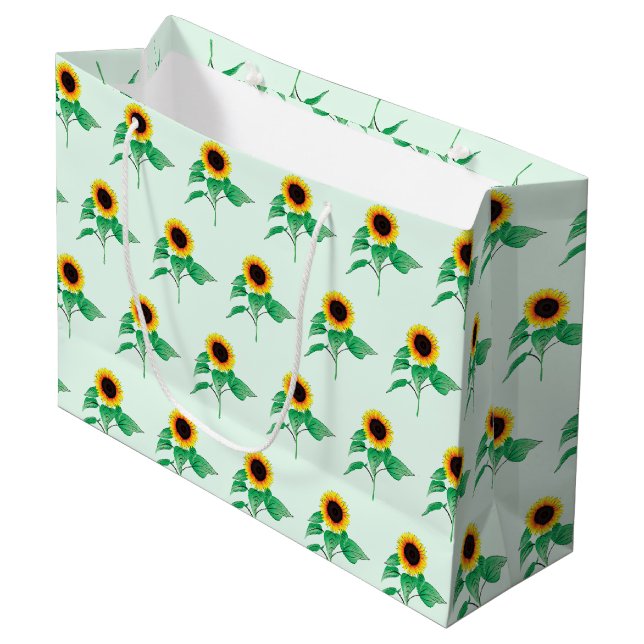 Sac cadeau de tournesol (Devant Angle)