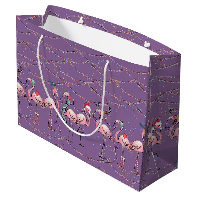 Sac cadeau de vacances Flamants roses de vacances  (Dos Angle)