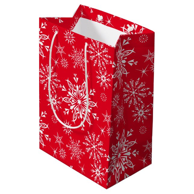 Sac cadeau de vacances-flocons de neige (Dos Angle)