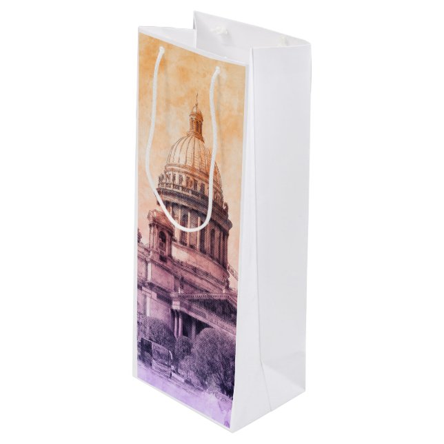 Sac cadeau de vin de Saint-Pétersbourg Russie - Él (Devant Angle)