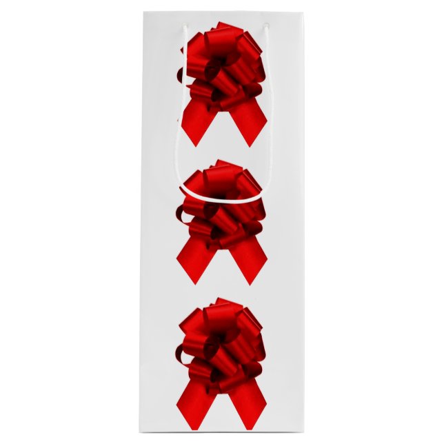 Sac cadeau de vin de vaches rouges et vertes (Devant)