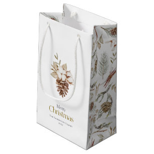 Sac cadeau d'hiver élégant avec Pinecones