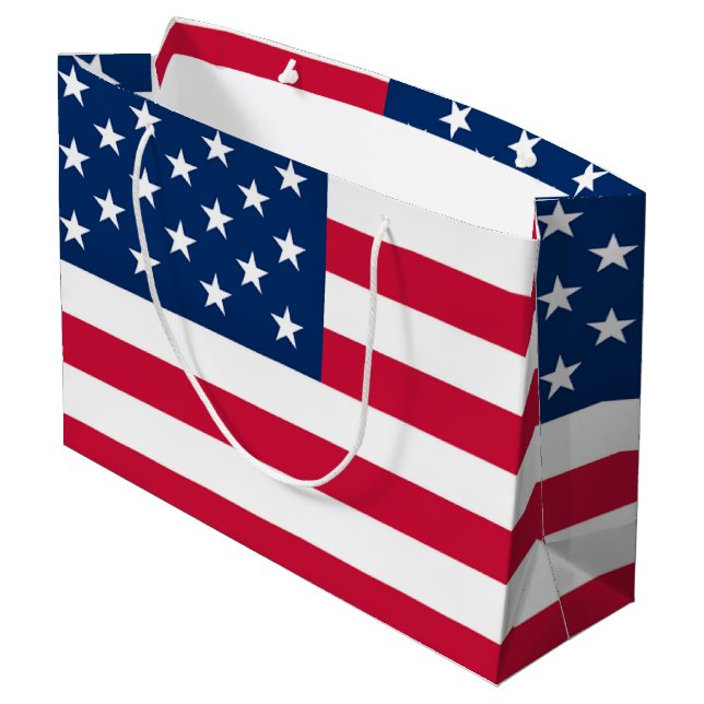 Sac Cadeau Drapeau Américain Patriotique (Dos Angle)