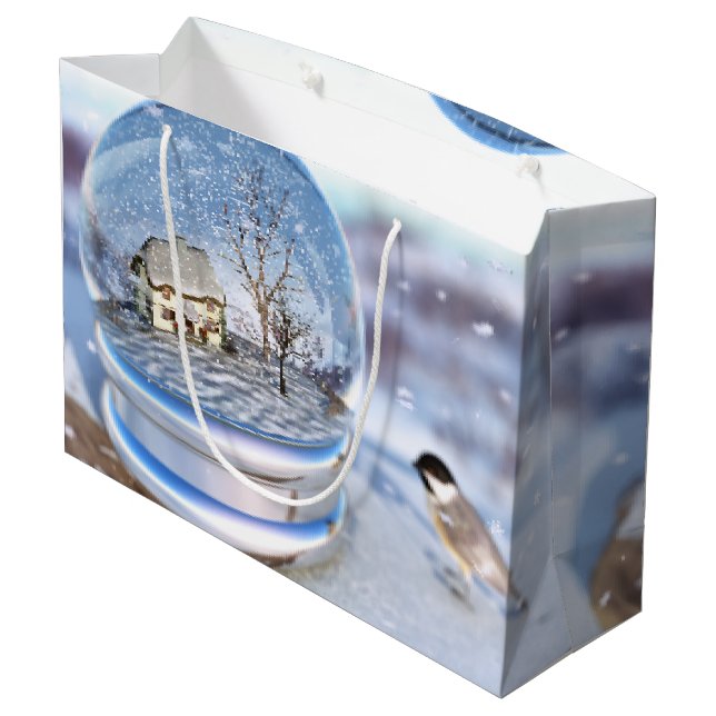 Sac cadeau du Globe de snowflake (Dos Angle)