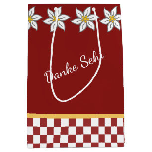Sac cadeau Edelweiss rouge moyen