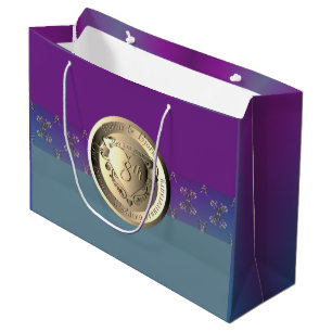 Sac cadeau Emblem 8e anniversaire Mariage en bronz