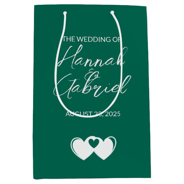 Sac cadeau Emerald Green personnalisé (Devant)