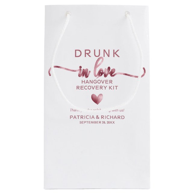 Sac Cadeau En Amour Mariage Kit De Passage Petit (Dos)