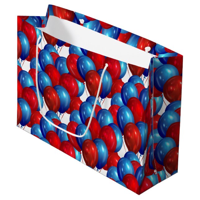 Sac cadeau en papier ballons (Devant Angle)
