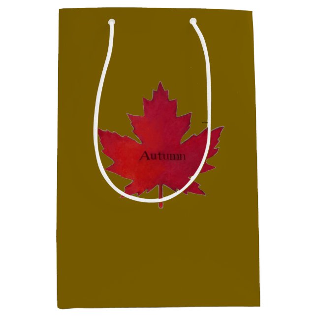 Sac cadeau Feuille d'érable d'automne Canada (Devant)