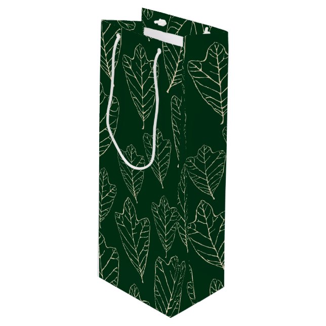 Sac cadeau Feuille en chêne contemporain (Devant Angle)