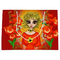 Sac Cadeau Fille Au Chemisier Orange