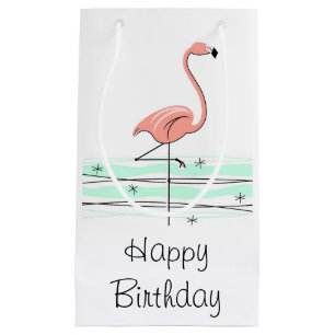 Sac Cadeau Flamant rose Océan Joyeux Anniversaire petit