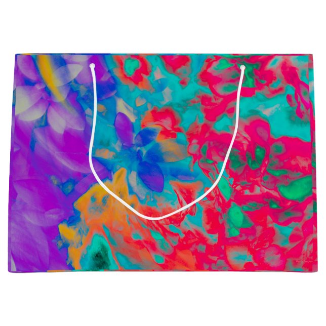 Sac Cadeau Fleurs Mouvements (Devant)