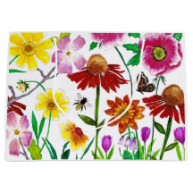 Sac Cadeau Floral Aquarelle Prairie Enchantée