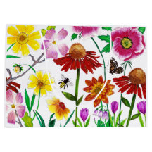 Sac Cadeau Floral Aquarelle Prairie Enchantée