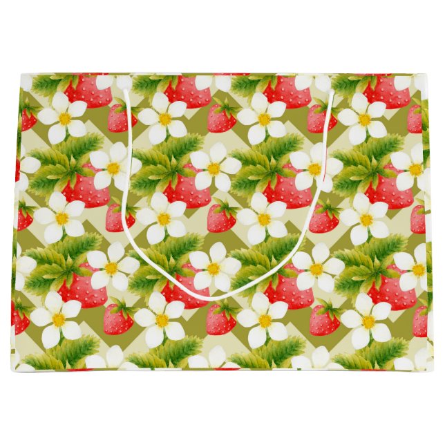 Sac cadeau fraise (Devant)