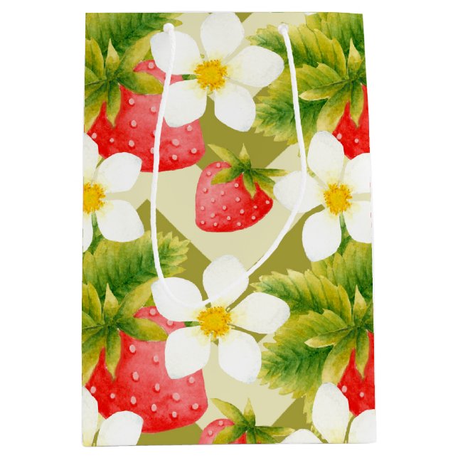 Sac cadeau fraise (Devant)
