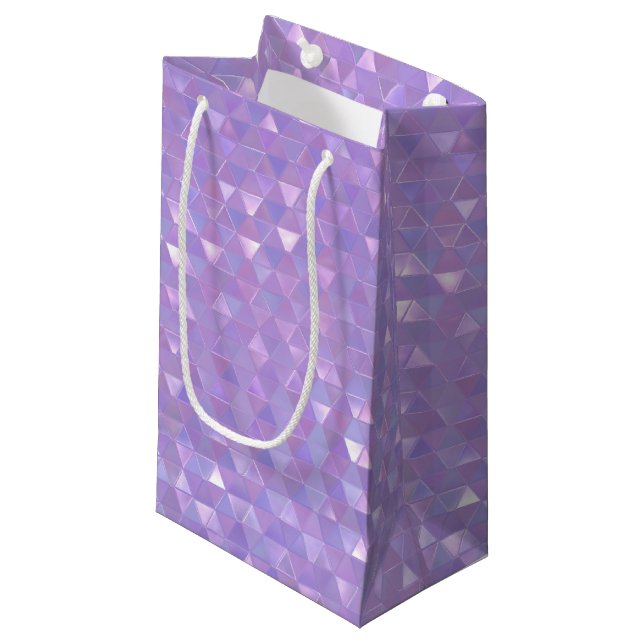Sac cadeau géométrique Iridescente (Devant Angle)