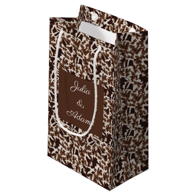 Sac Cadeau Girafe Brun (Devant Angle)