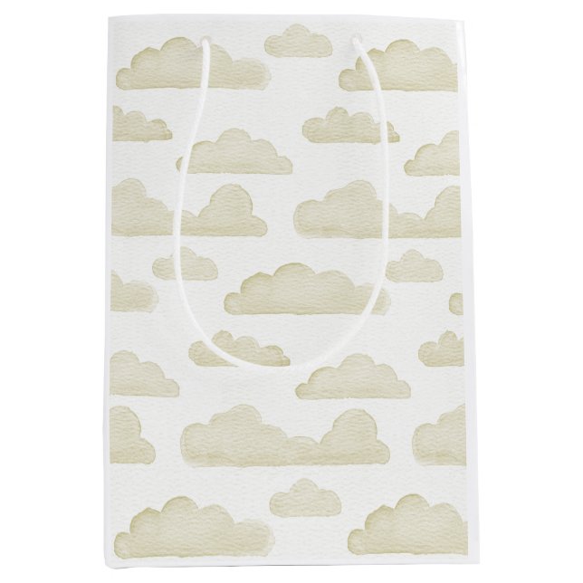 Sac cadeau Gold Dreamtime Aquarelle Nuages (Devant)