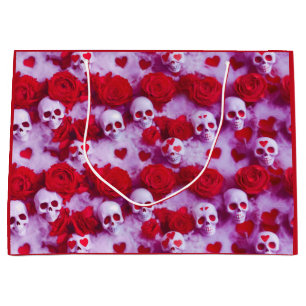 Sac cadeau Goth Valentine's Day avec Crânes