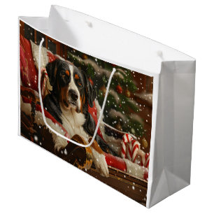 Sac Cadeau Grand Bouvier Suisse de Noël Festif