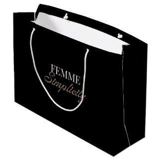 Sac cadeau grand format noir