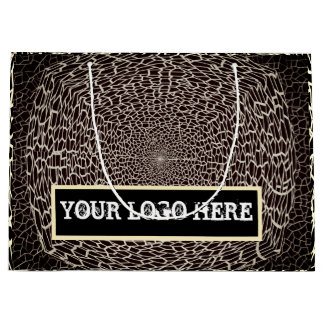 SAC CADEAU GRAND FORMAT OR NOIR MARRON