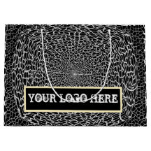 SAC CADEAU GRAND MODÈLE OR NOIR ARGENTÉ