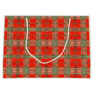Sac Cadeau Grand TARTAN ROUGE SCOTT