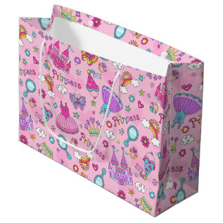 Sac cadeau grande taille Pink Princess