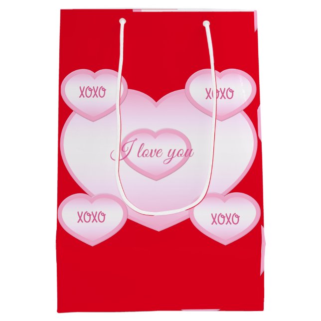Sac cadeau Heureuse Sainte-Valentin XOXO (Dos)