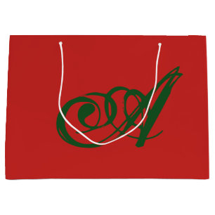 Sac cadeau initial personnalisé