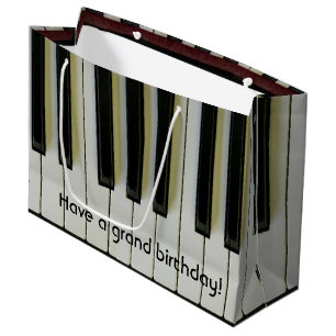 Sac Cadeau Le piano grand d'anniversaire verrouille le