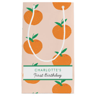 Sac Cadeau Little Cutie Orange Premier Anniversaire Petit Cad