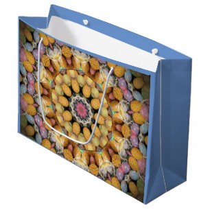 Sac Cadeau Mandala d'oeuf de Pâques à motif coloré Grand