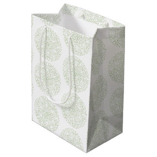Sac cadeau Mandala vert Boho raffiné