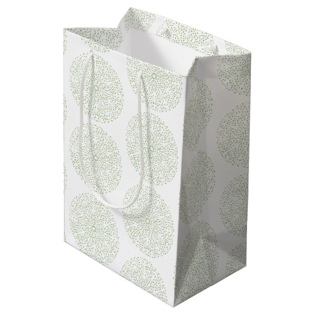 Sac cadeau Mandala vert Boho raffiné (Dos Angle)