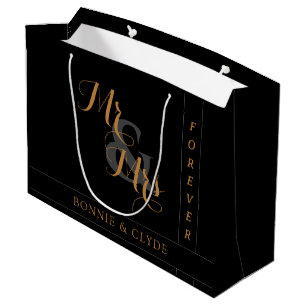 Sac Cadeau Mariage Élégant Mr. & Mrs. Forever Gran