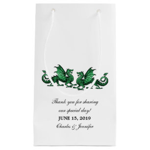 Sac cadeau Mariage Green Elegon Dragons