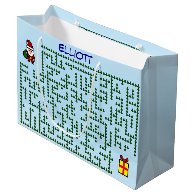 Sac cadeau Maze Noël (Devant Angle)