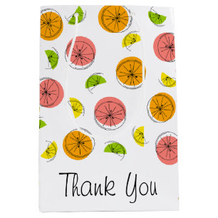 Sac cadeau Merci Citrus moyen