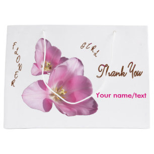 Sac cadeau Merci Fleur Tulipes Roses Sunny