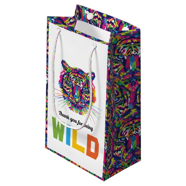 Sac Cadeau Merci Tigre Sauvage (Devant Angle)