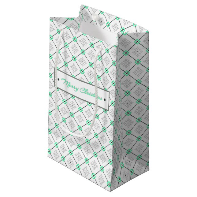 Sac cadeau Motif de Noël confit (Devant Angle)